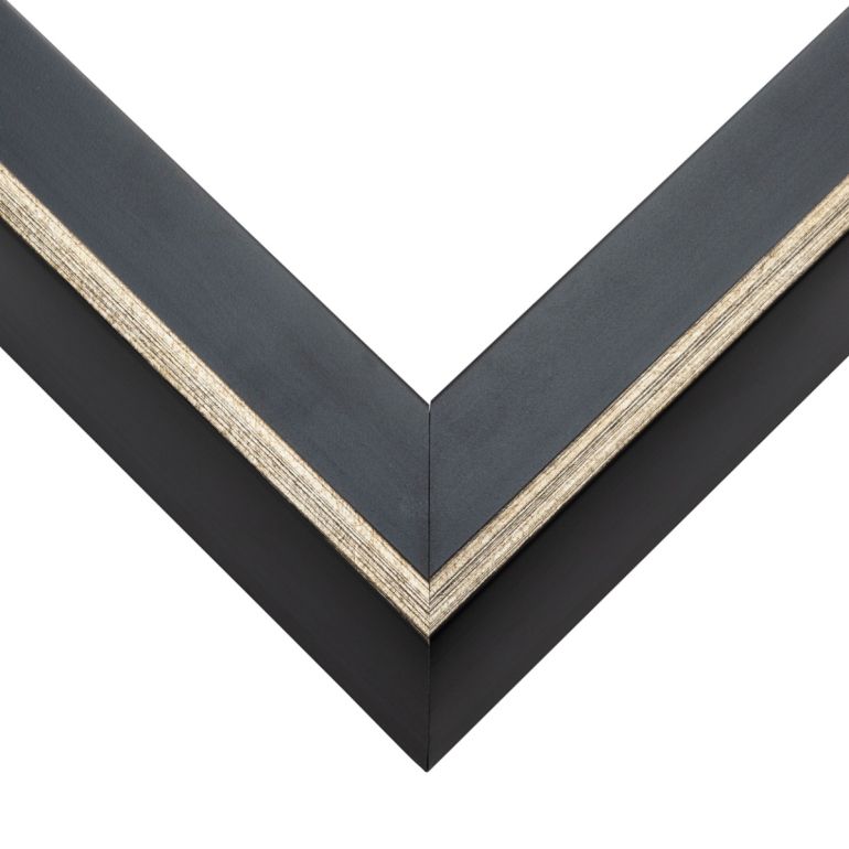 Rounded Silver And Black Floater Frame