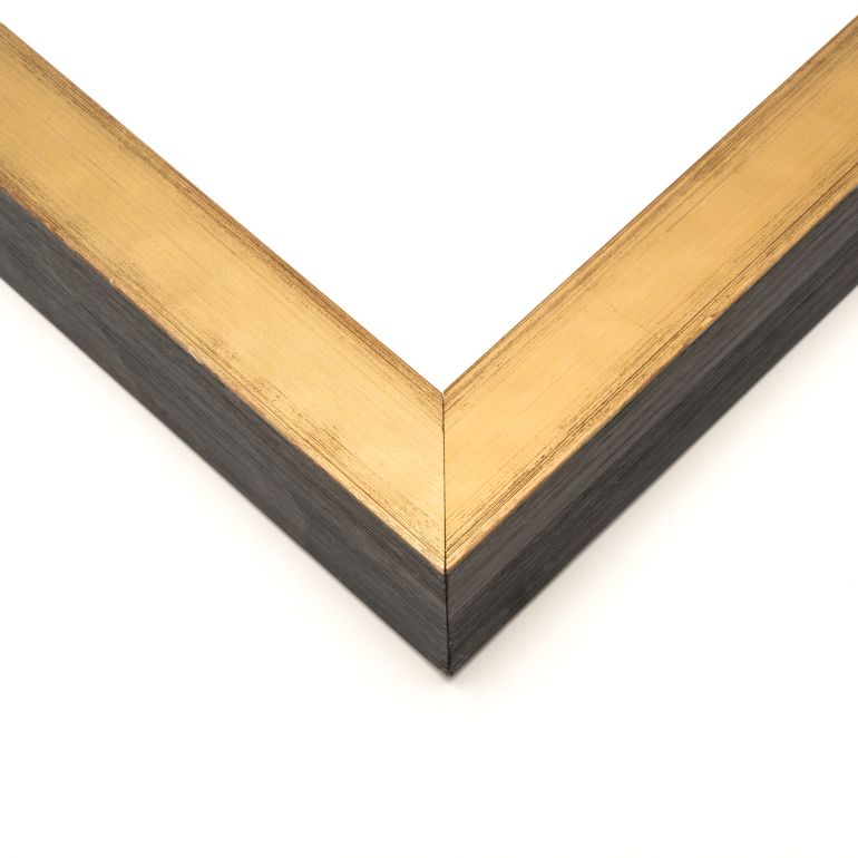 Hammered Gold Top With Rustic Black Side Canvas Frame