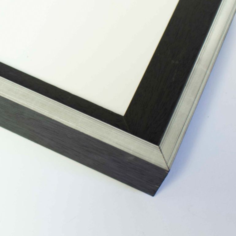 Silver And Black Floater Frame