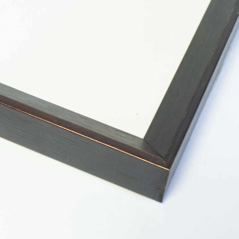 Black With Brushed Bronze Sloped Picture Frame
