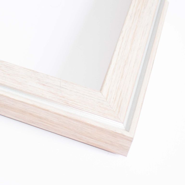 Brushed White With Silver Trim Picture Frame