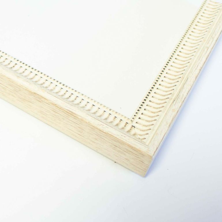 Ornate White Washed Picture Frame