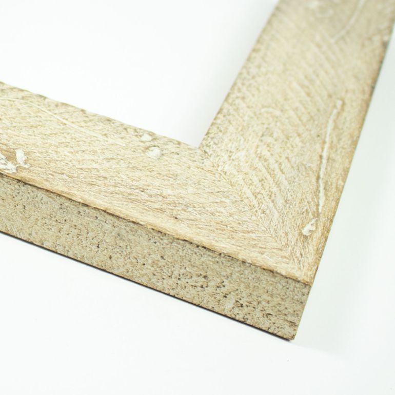 Rustic White Washed Wide Picture Frame