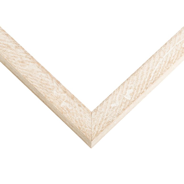 White Washed Wood Picture Frame Corner