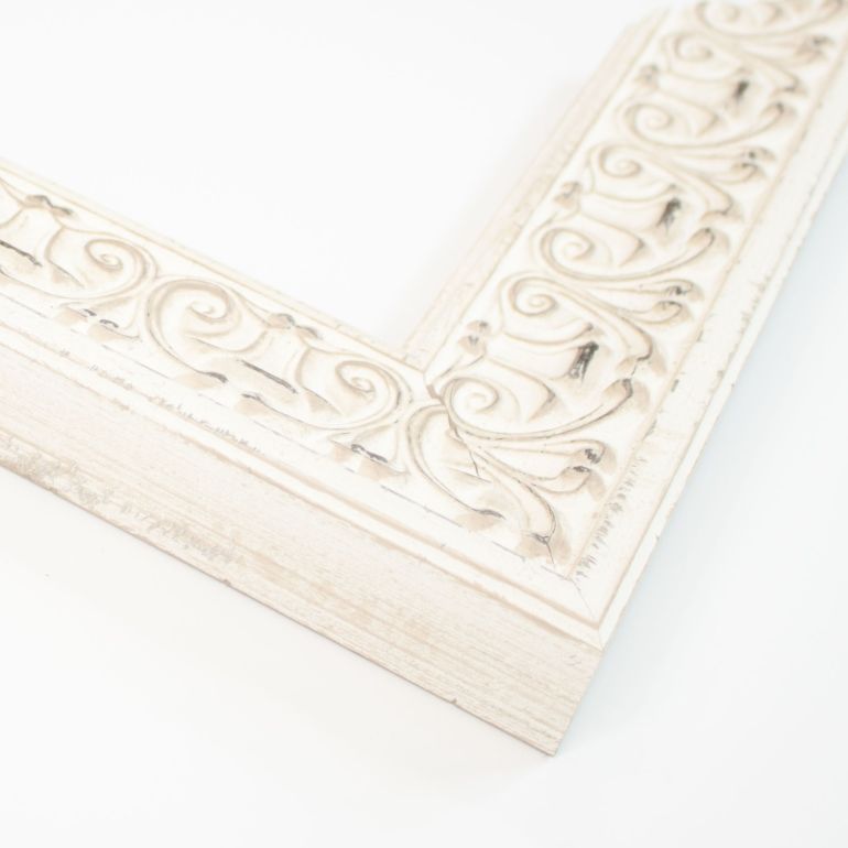 Distressed Cream Ornate Picture Frame