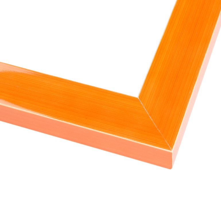 Wide Glossy Orange Scoop Picture Frame