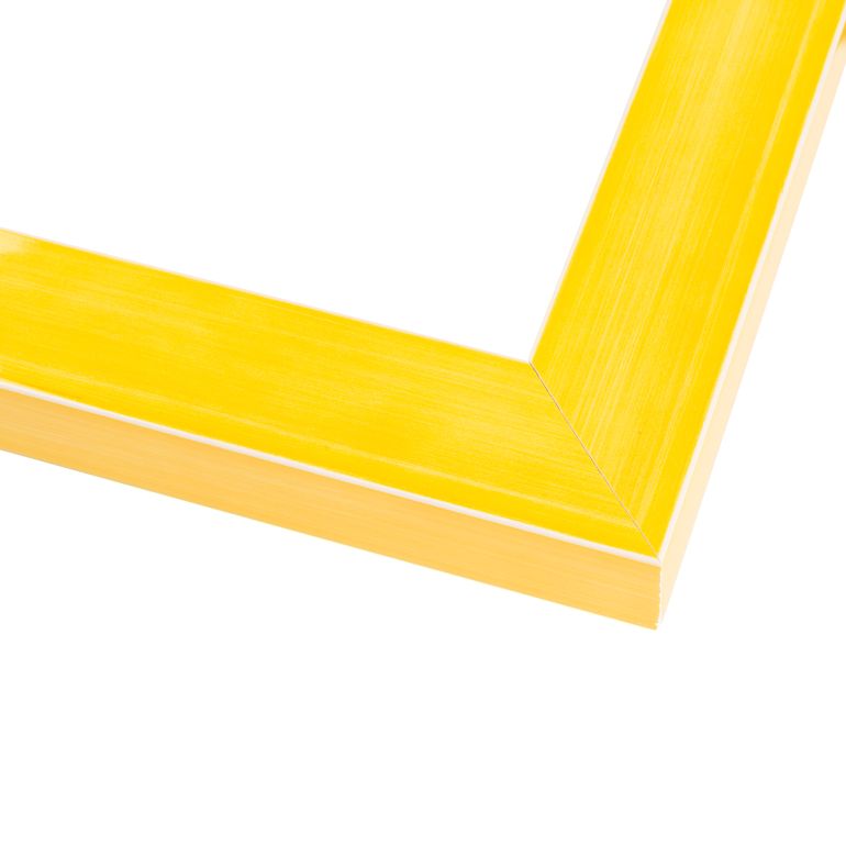 Wide Glossy Yellow Scoop Picture Frame