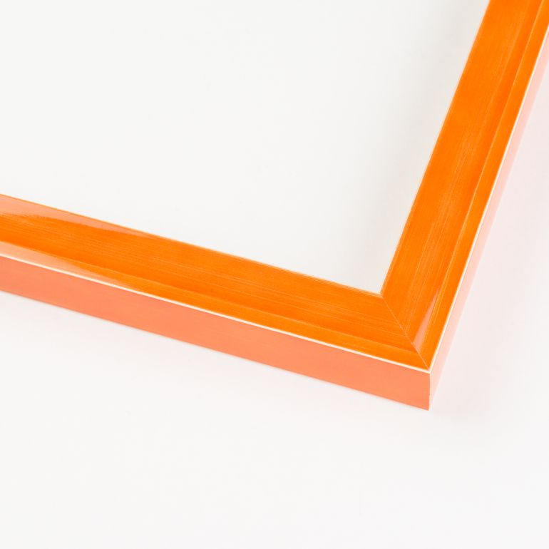 Glossy Orange Scoop Picture Frame