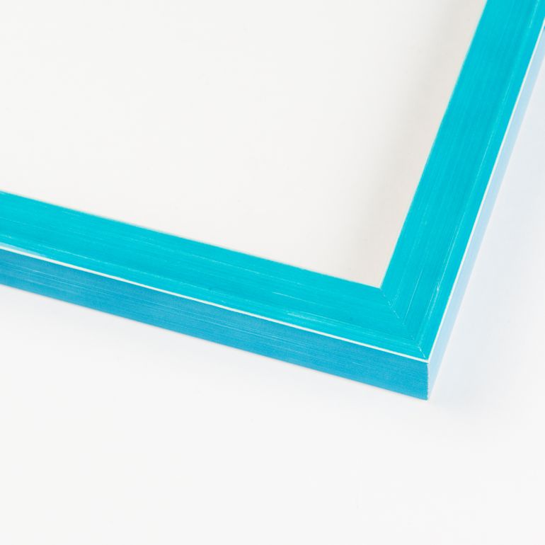 Glossy Blue Scoop Picture Frame