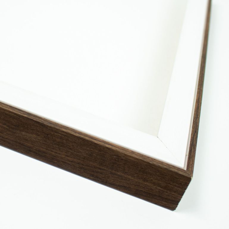 White With Walnut Wood Shadow Box