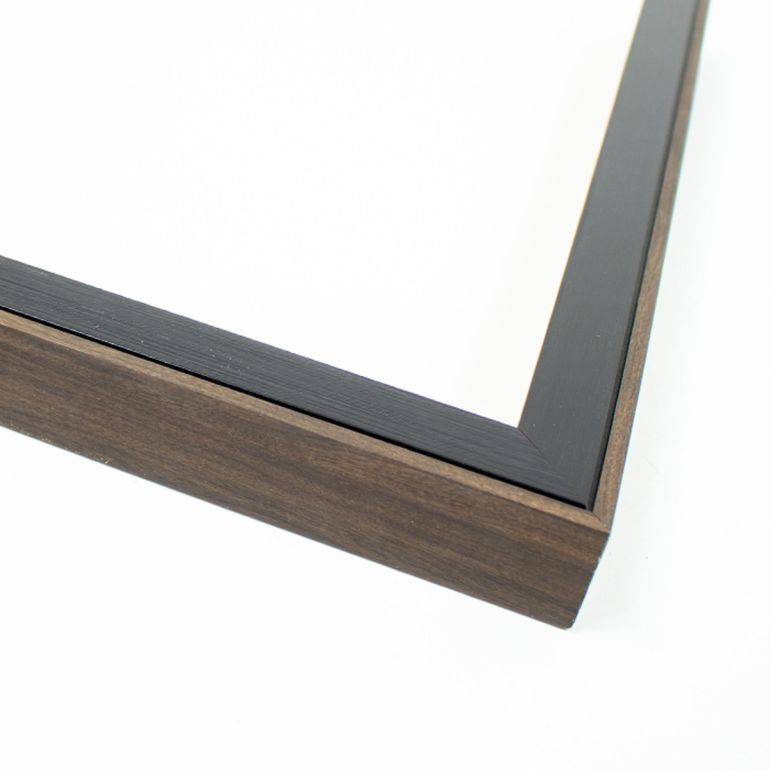 Black With Walnut Wood Shadow Box