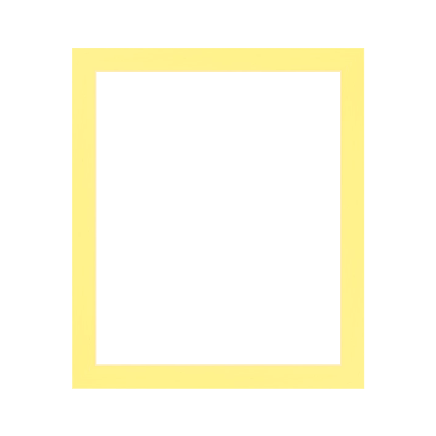 Yellow Wood Picture Frame